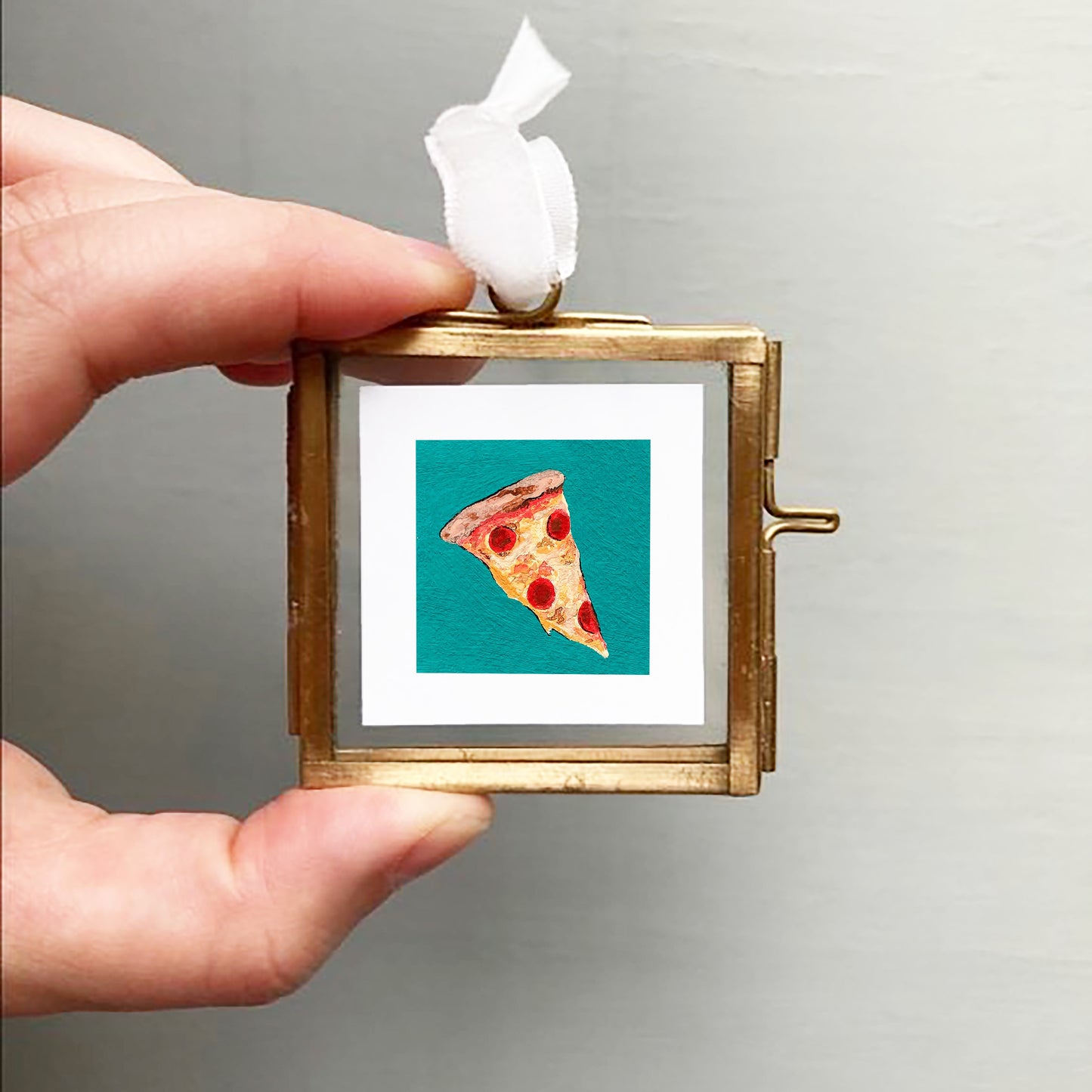 Mini 1" Pizza Gouache Art Print