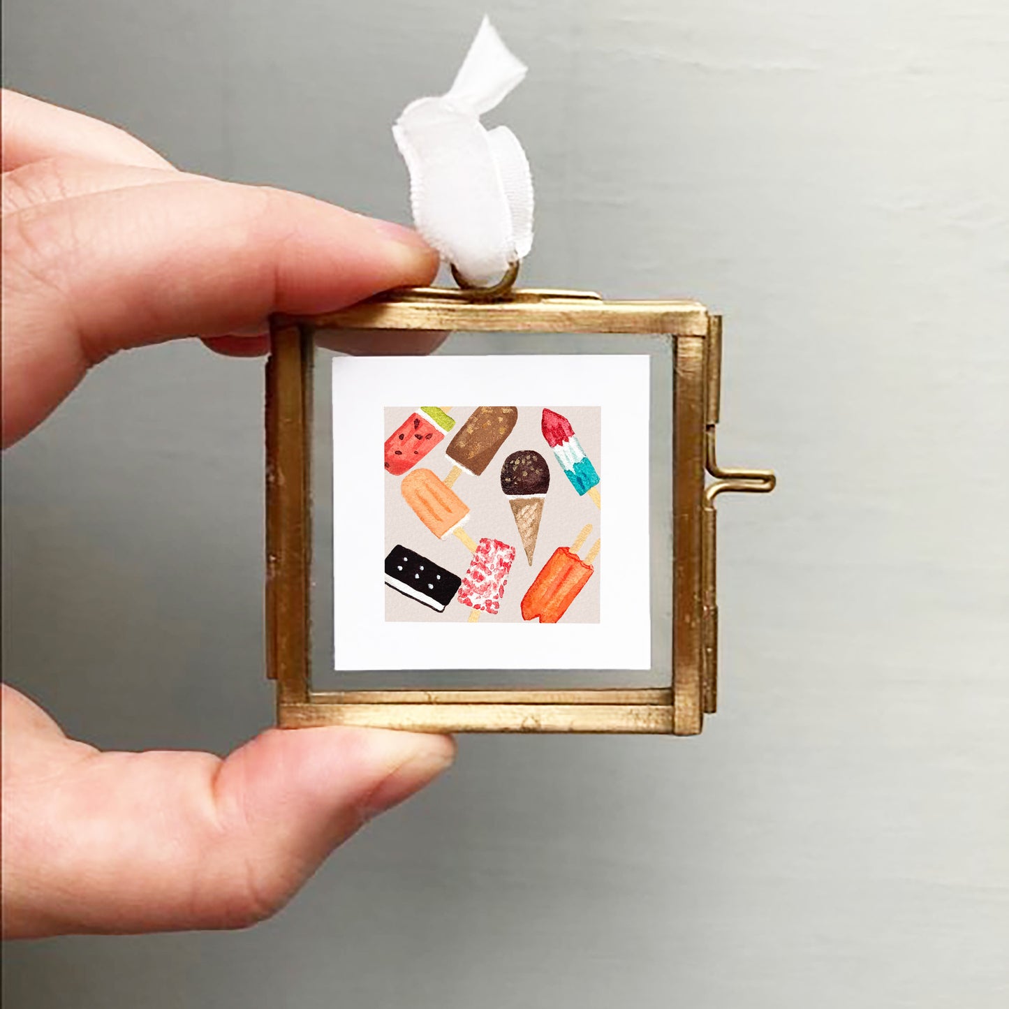 ORIGINAL Mini 1" Popsicles Watercolor Painting
