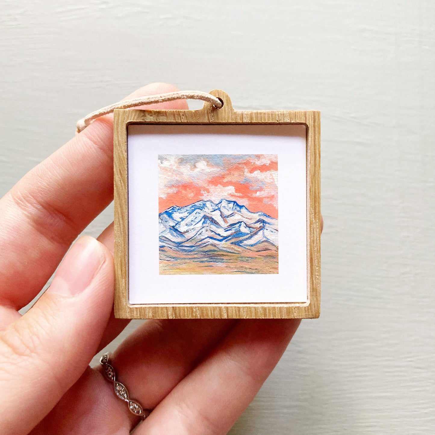 Mini 1" Timpanogos Wasatch Front Utah Gouache Print
