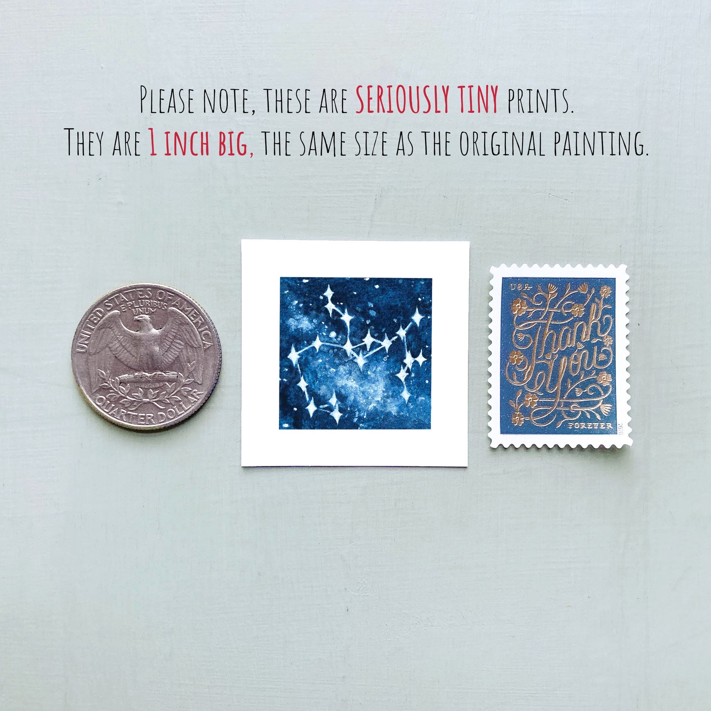 Mini 1" Sagittarius Zodiac Watercolor Print