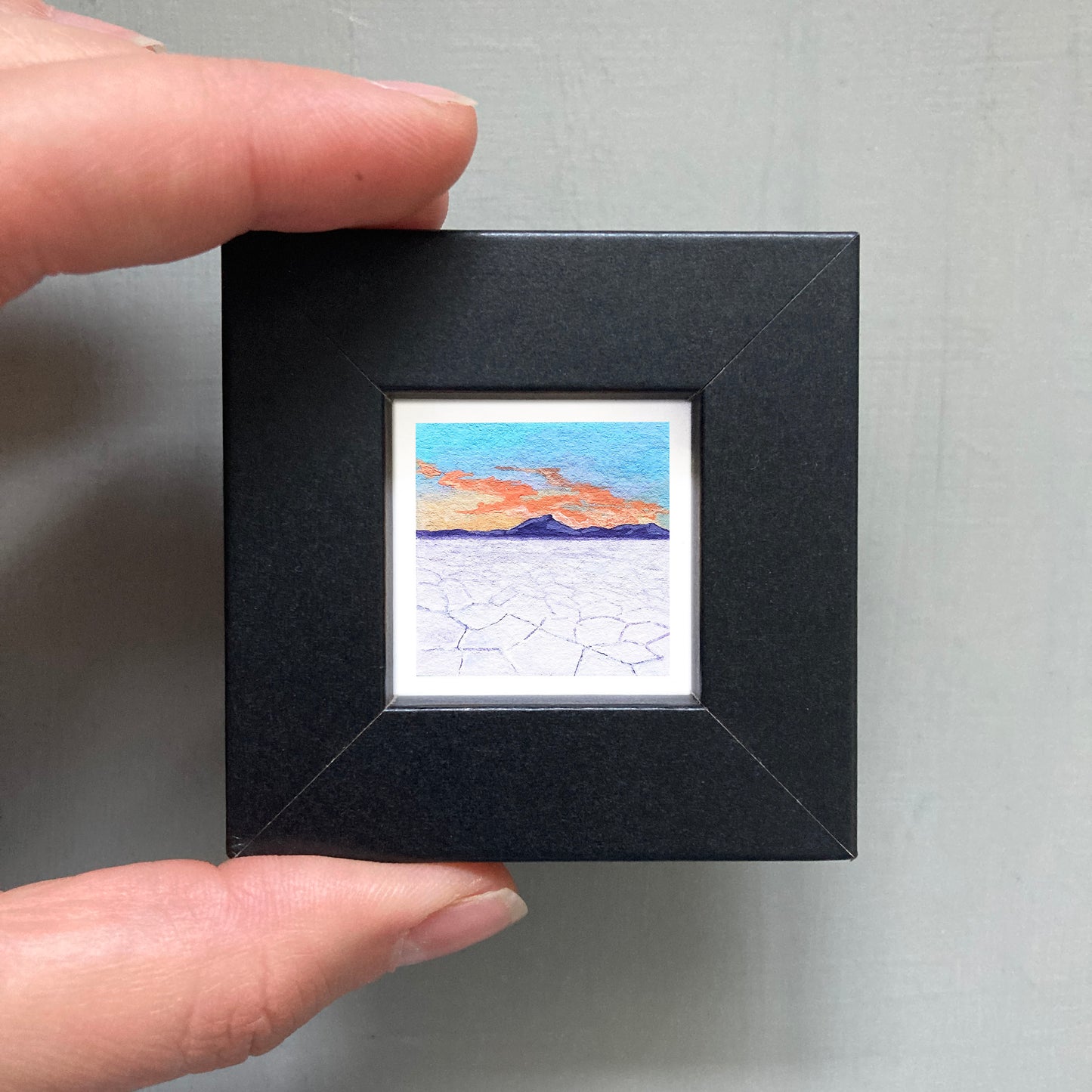 Mini 1" Salt Flats SLC Utah Gouache Print