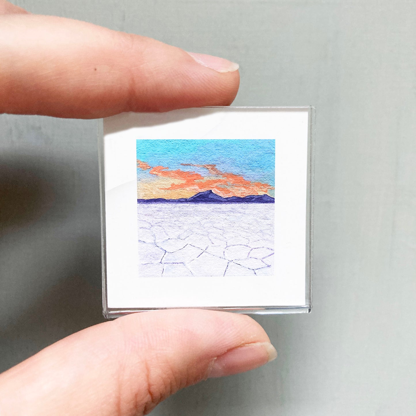 Mini 1" Salt Flats SLC Utah Gouache Print