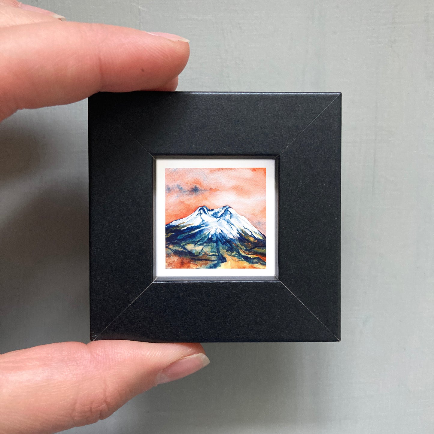 Mini 1" Mount Saint Helens, Washington Watercolor Print