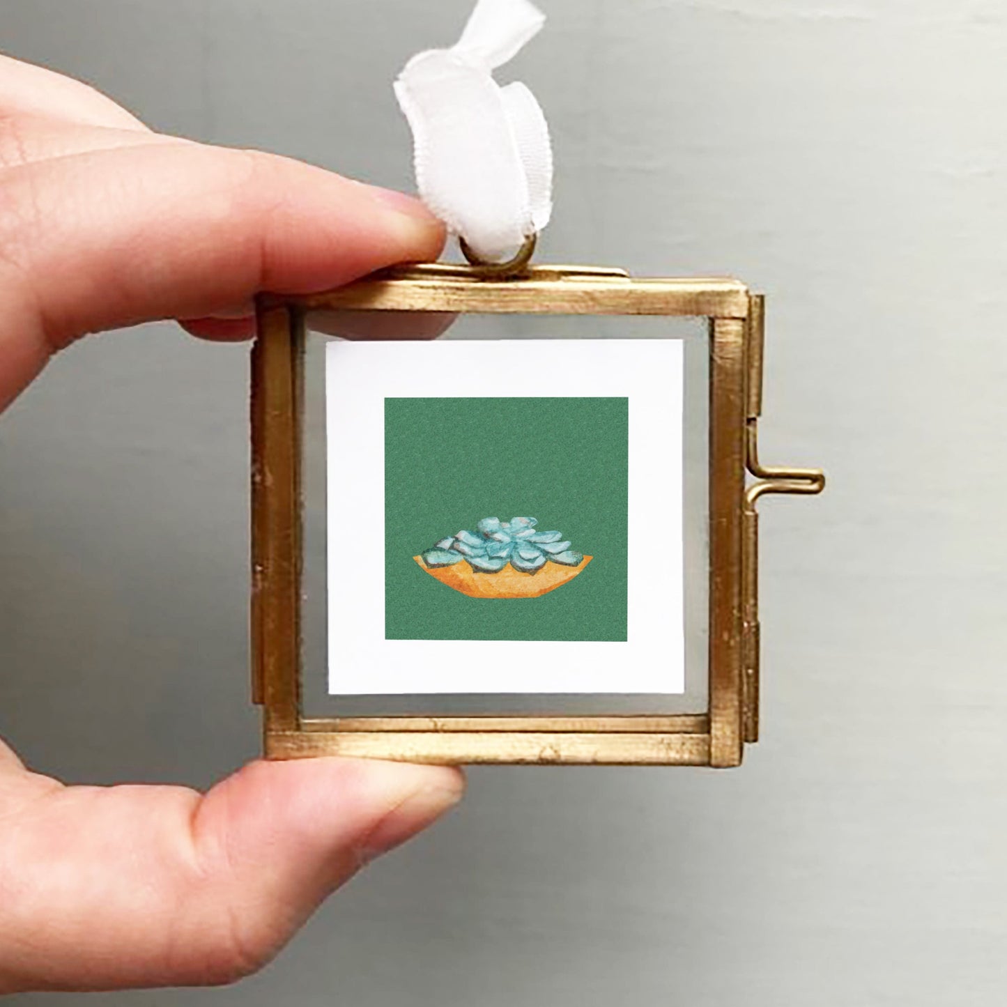 ORIGINAL Mini 1" Succulent Houseplant Watercolor Painting