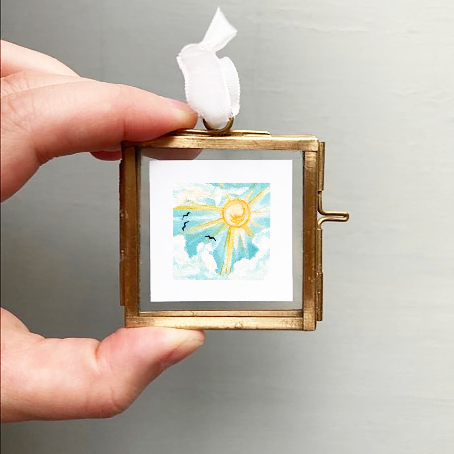 ORIGINAL Mini 1" Sunshine Watercolor Painting