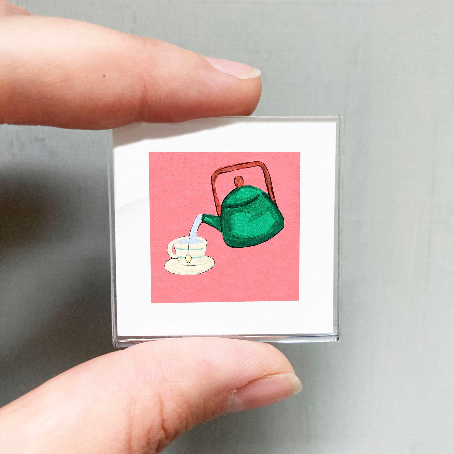 Mini 1" Tea and Teapot Gouache Art Print