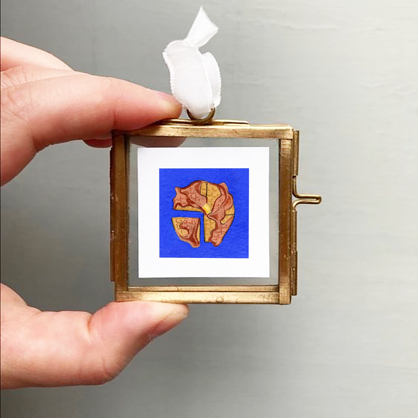 Mini 1" Waffle and Syrup Gouache Art Print