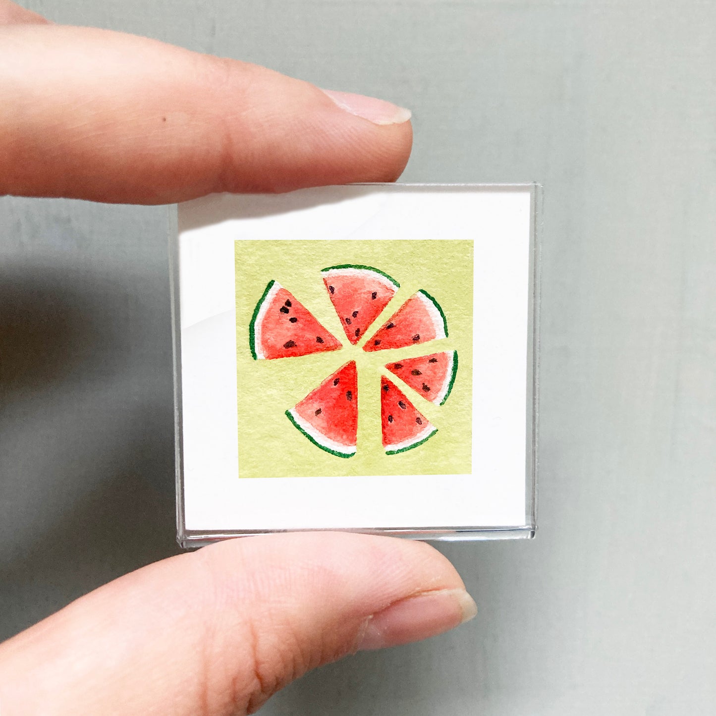 Mini 1" Watermelon Watercolor Print