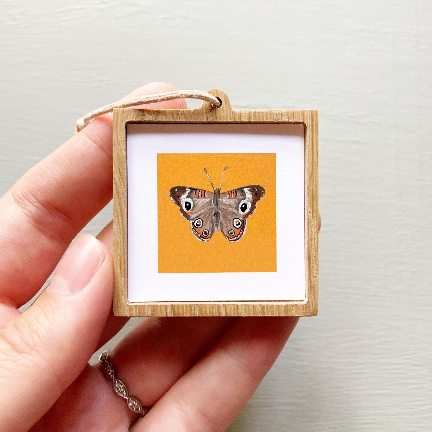 Mini 1" Common Buckeye Butterfly Insect Print Tiny Watercolor Art PRINT