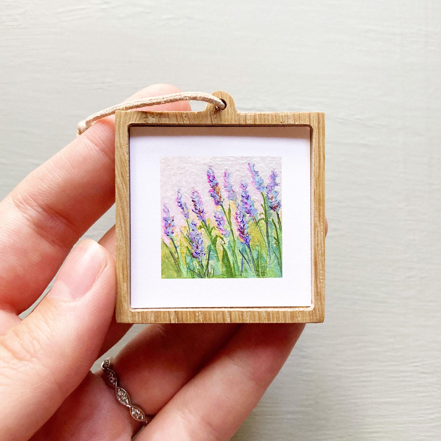 Mini 1" Lavender Flower Art PRINT