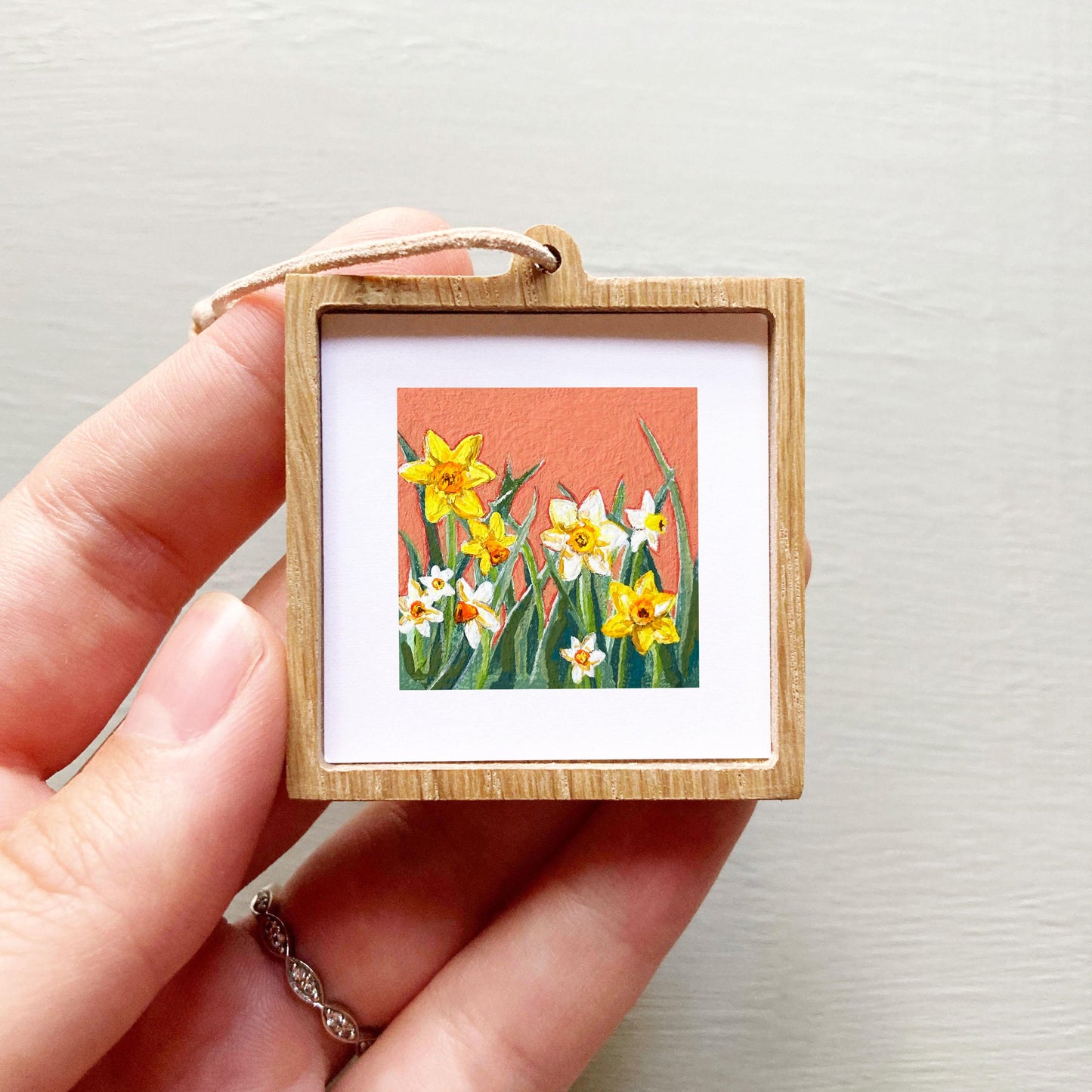Mini 1" Daffodils March Birth Flower Art PRINT