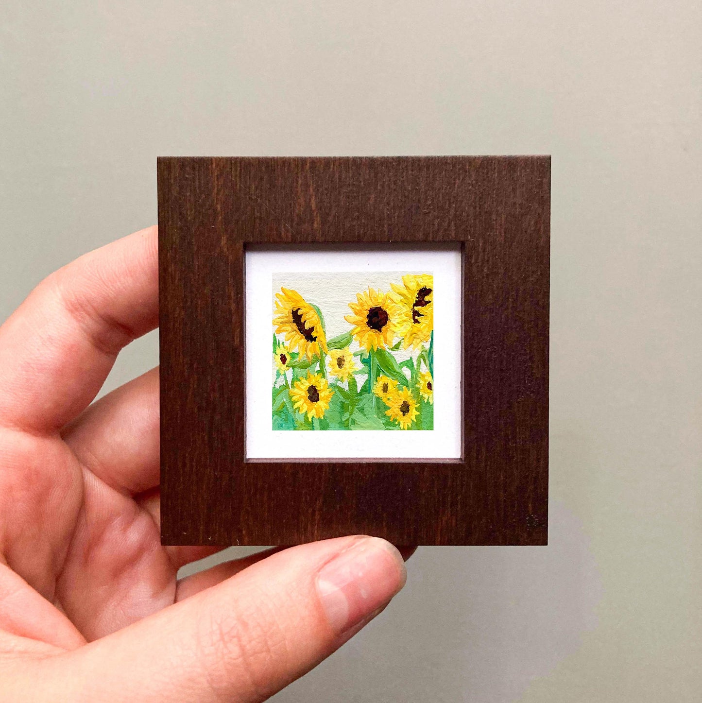 Mini 1" Sunflowers Flower Art PRINT