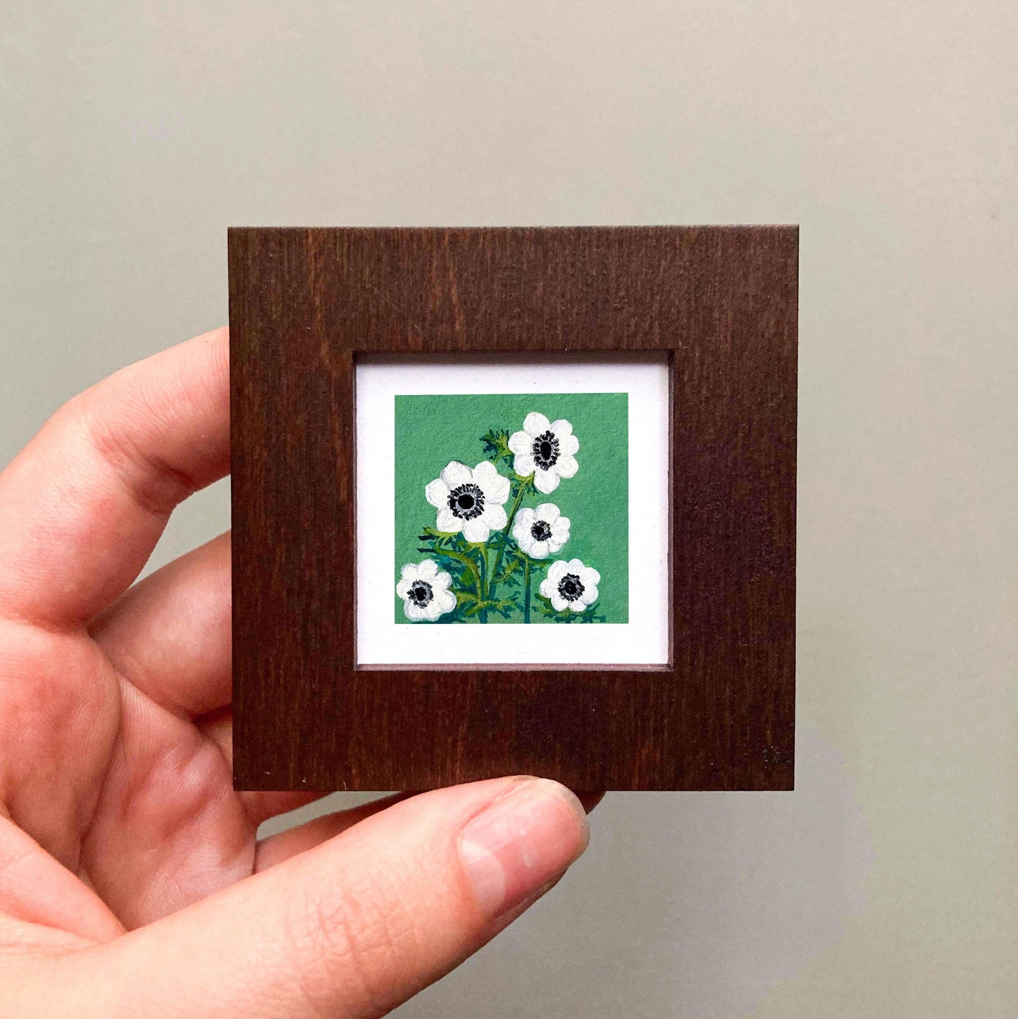Mini 1" Anemones Flower Art PRINT