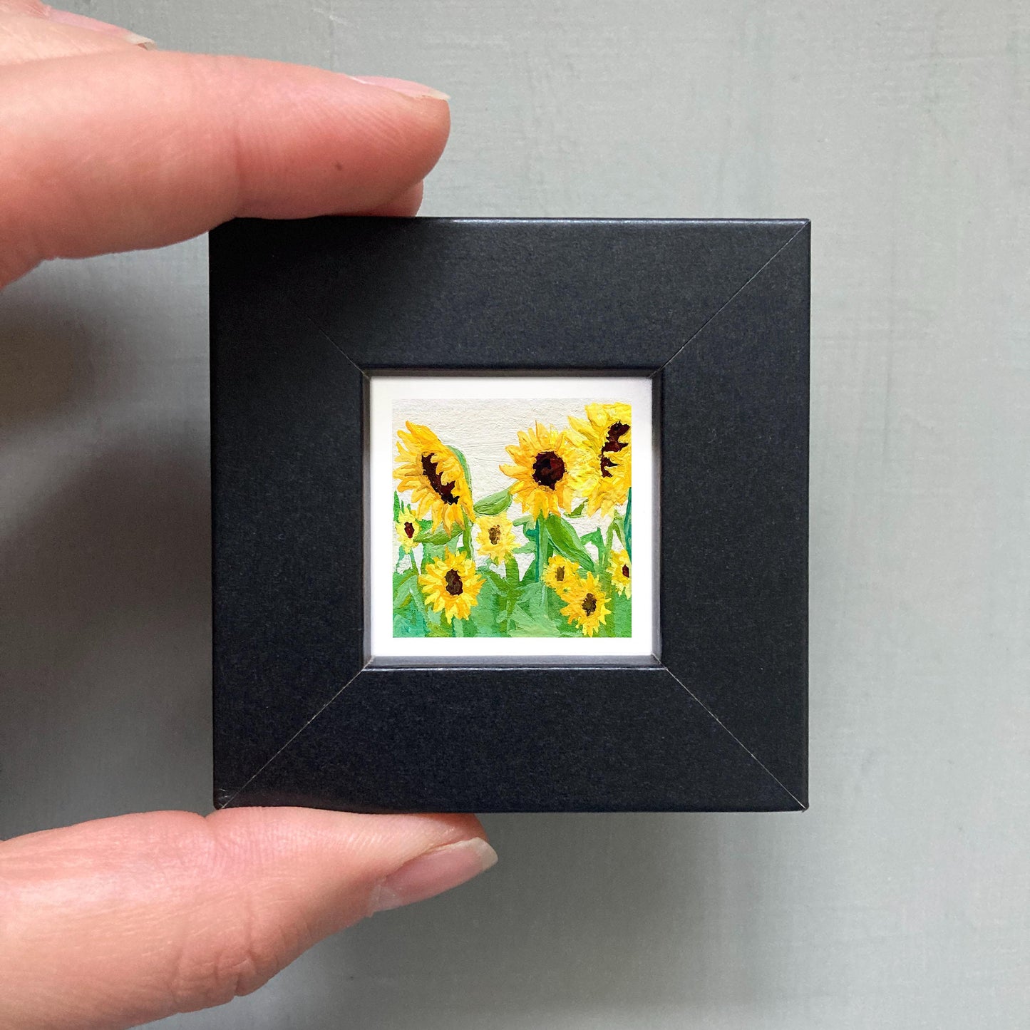 Mini 1" Sunflowers Flower Art PRINT