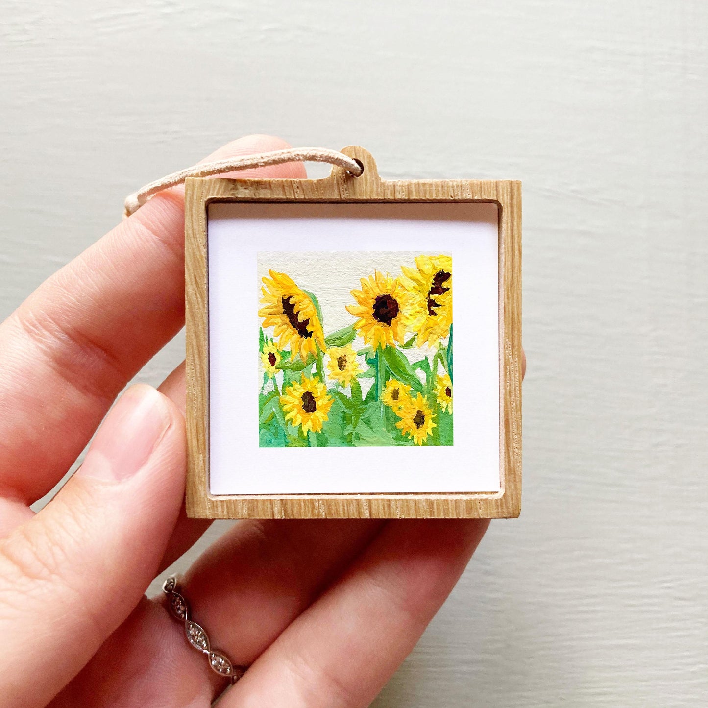 Mini 1" Sunflowers Flower Art PRINT