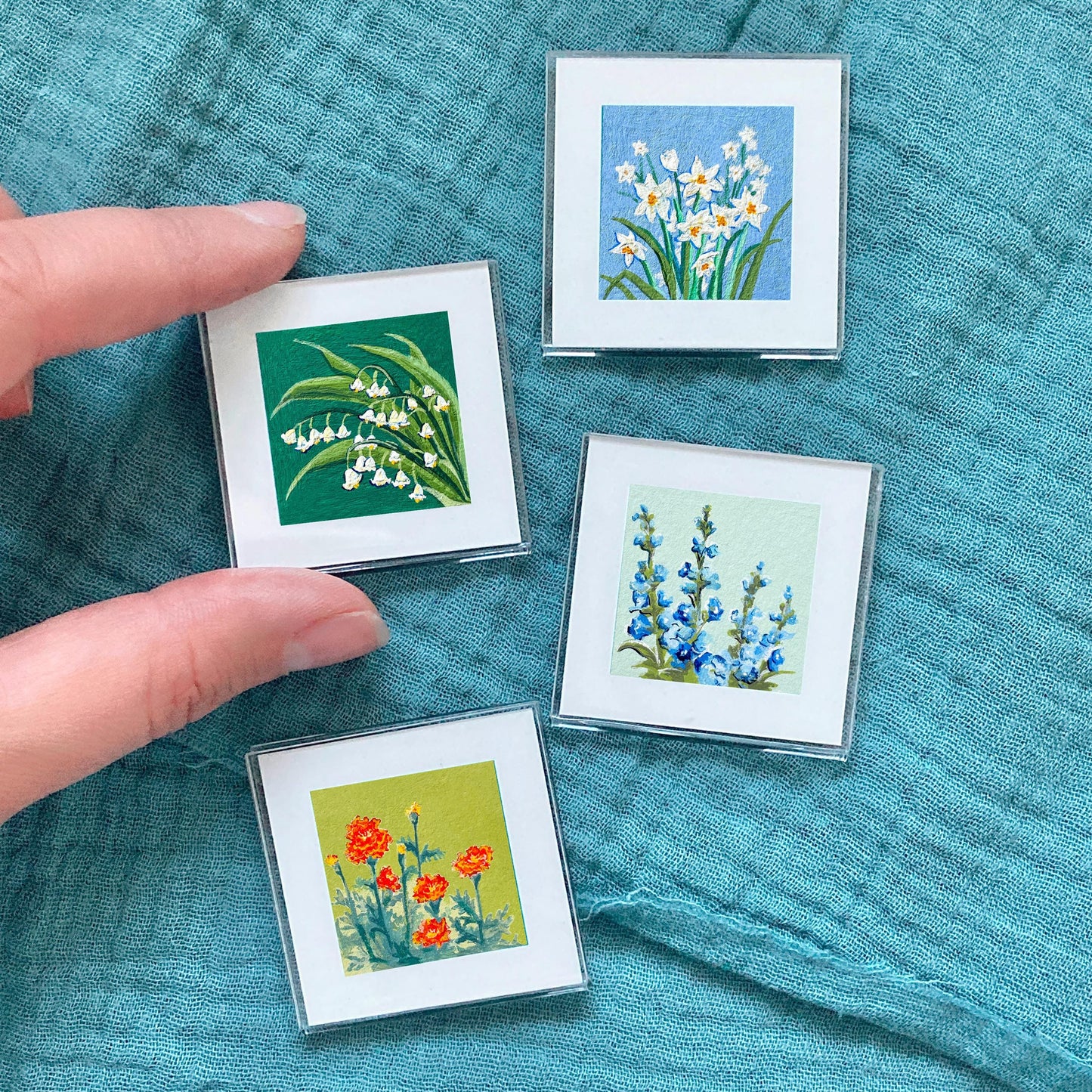 Mini 1" Birth Flowers Gouache Art PRINTS