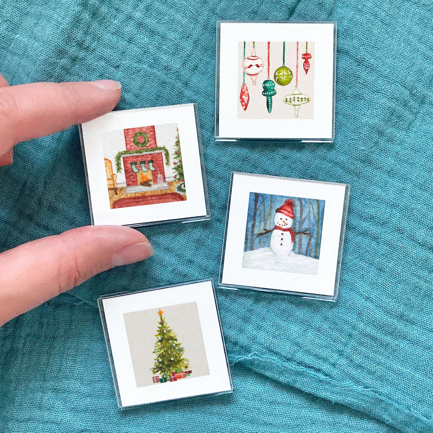 Set of 4 Tiny Christmas Prints
