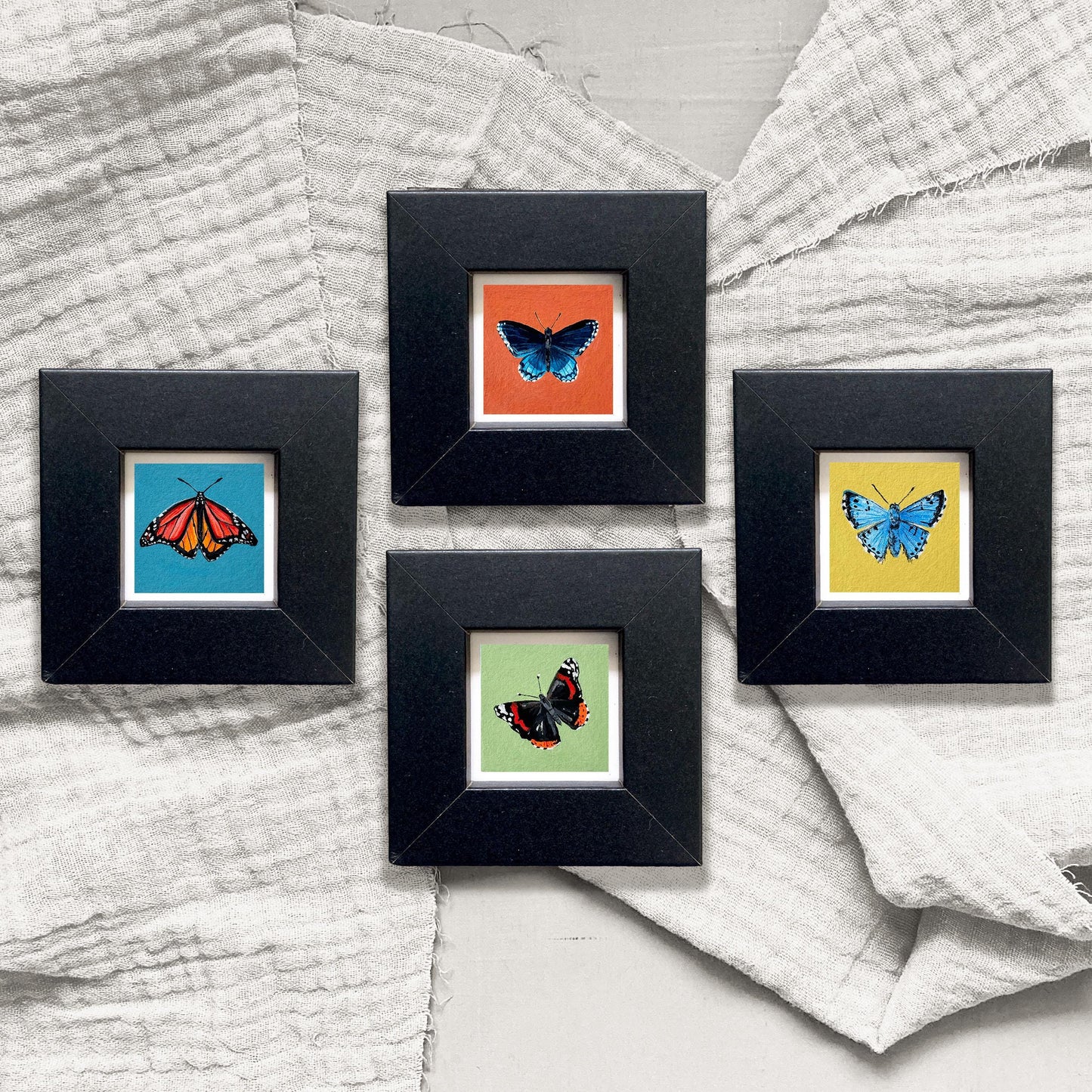 Set of 4 Tiny Butterfly Prints