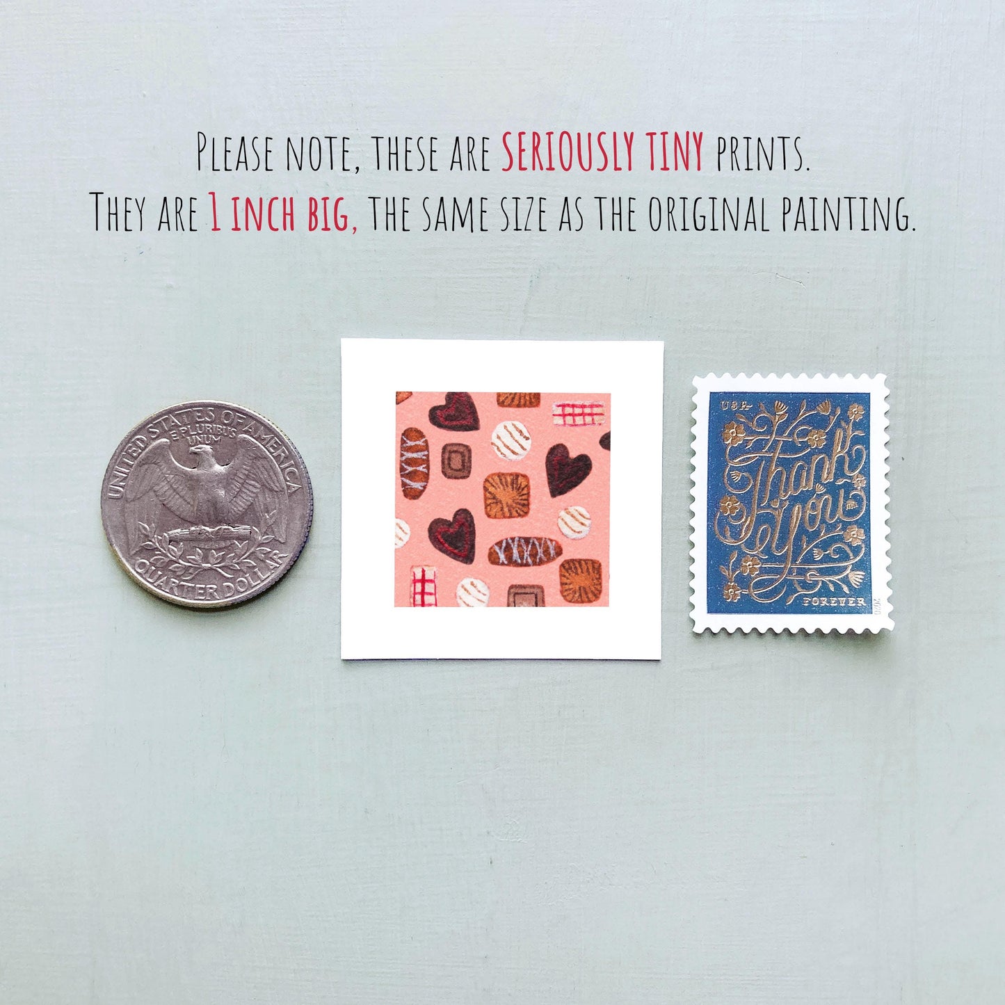 Set of 4 Tiny Valentine's Day Prints