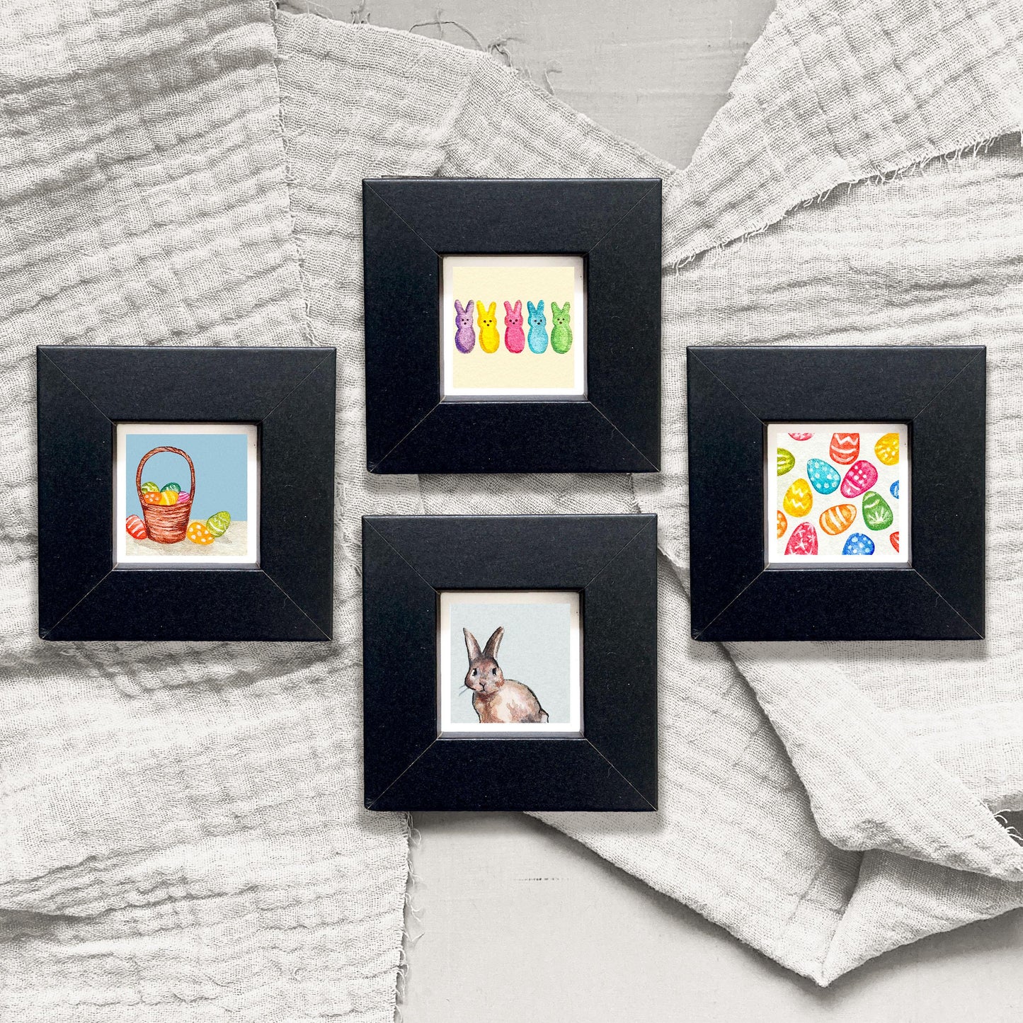 Set of 4 Tiny Easter Spring Prints
