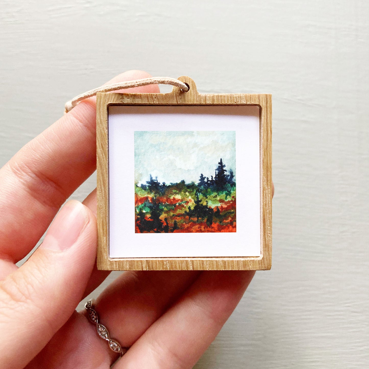 Mini 1" Pine Forest Watercolor Print