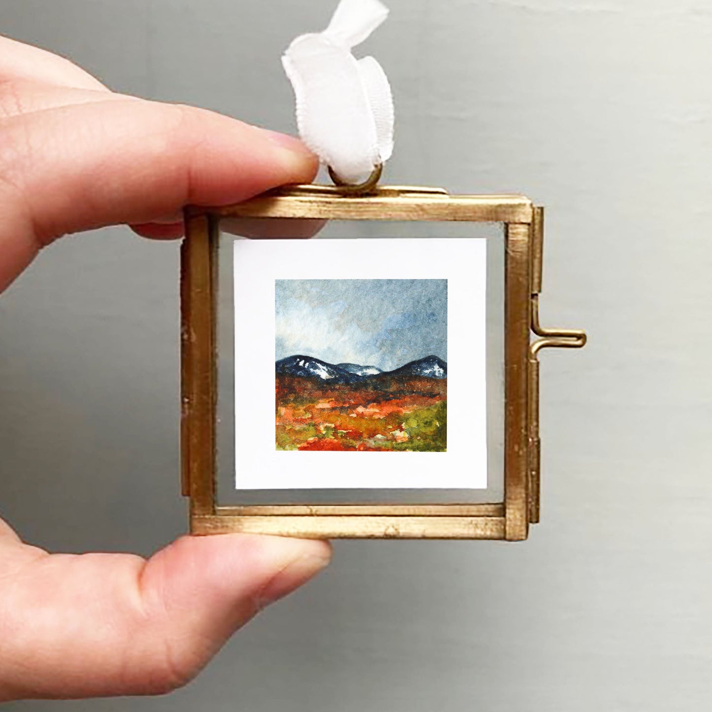 Mini 1" Mountain Valley Watercolor Print