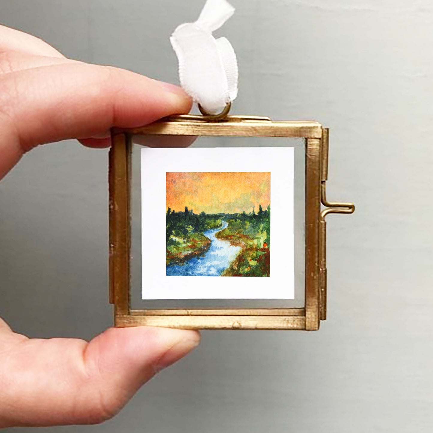 Mini 1" River Meadow Watercolor Print