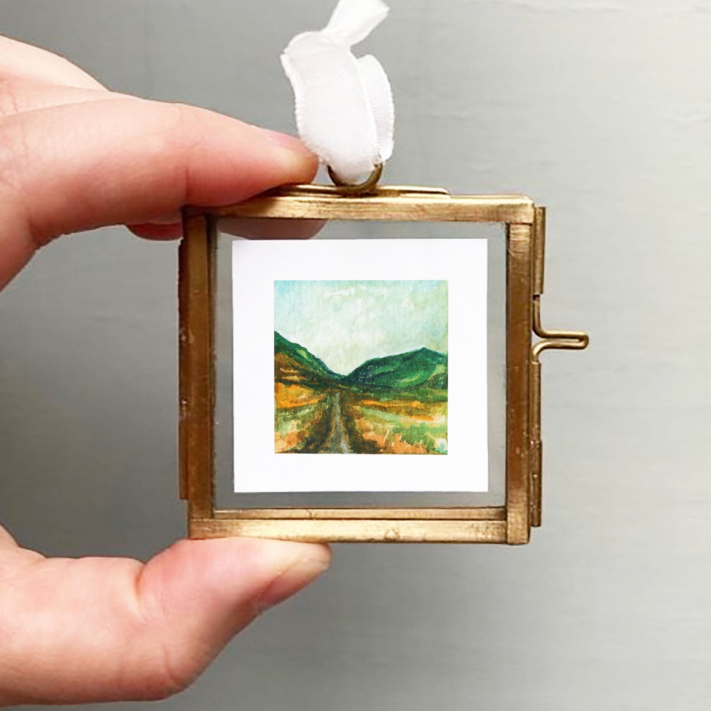 Mini 1" Mountain Path Watercolor Print