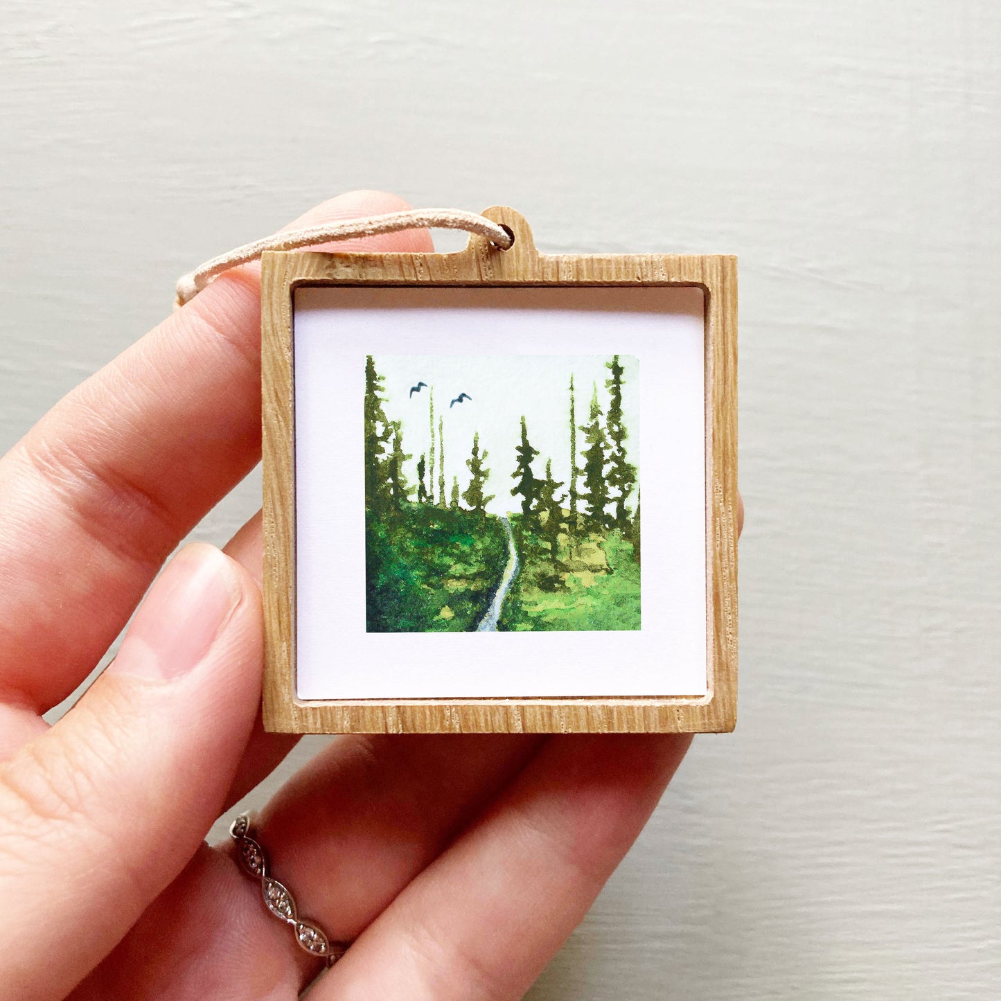 Mini 1" Forest Path Watercolor Print