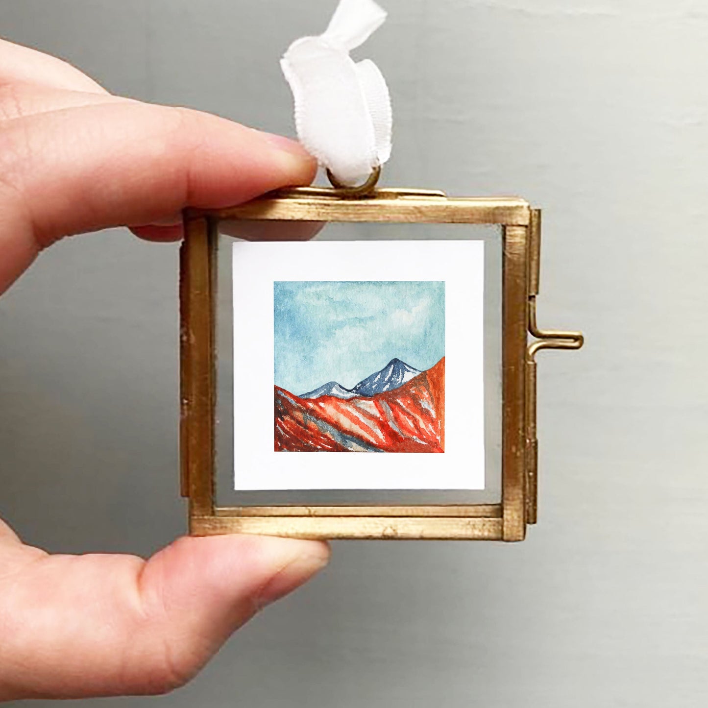 Mini 1" Rainbow Mountain Watercolor Print