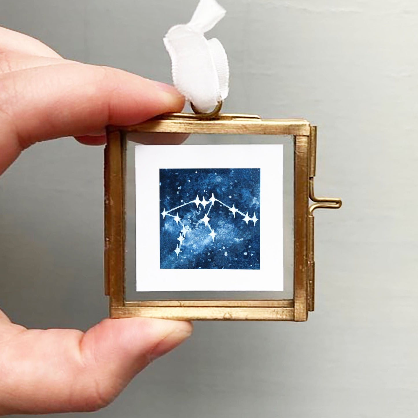 Mini 1" Aquarius Zodiac Constellation Watercolor Print