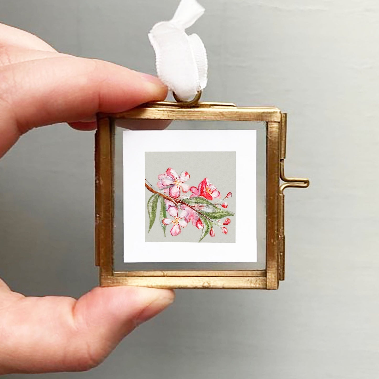 Mini 1" Apple Blossoms Watercolor Print
