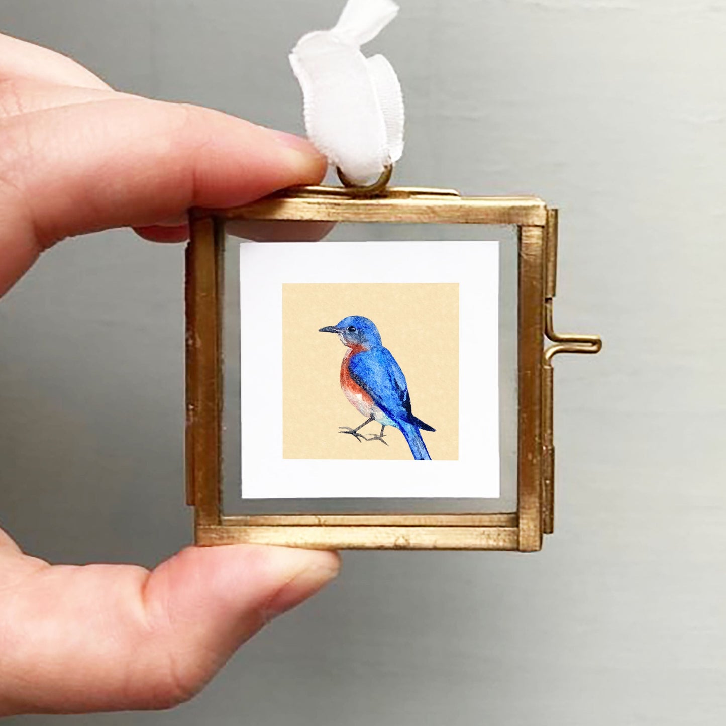 Mini 1" Bluebird Watercolor Print