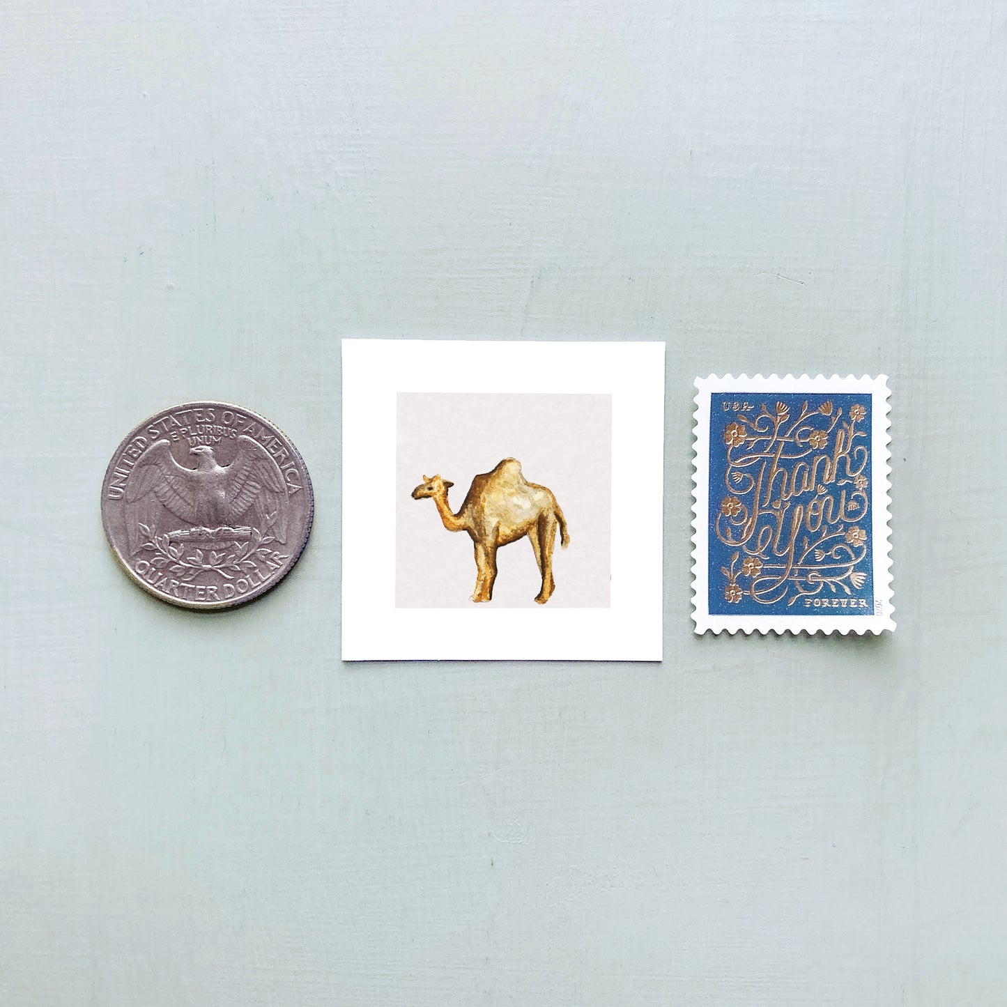 ORIGINAL Mini 1" Camel Watercolor Painting
