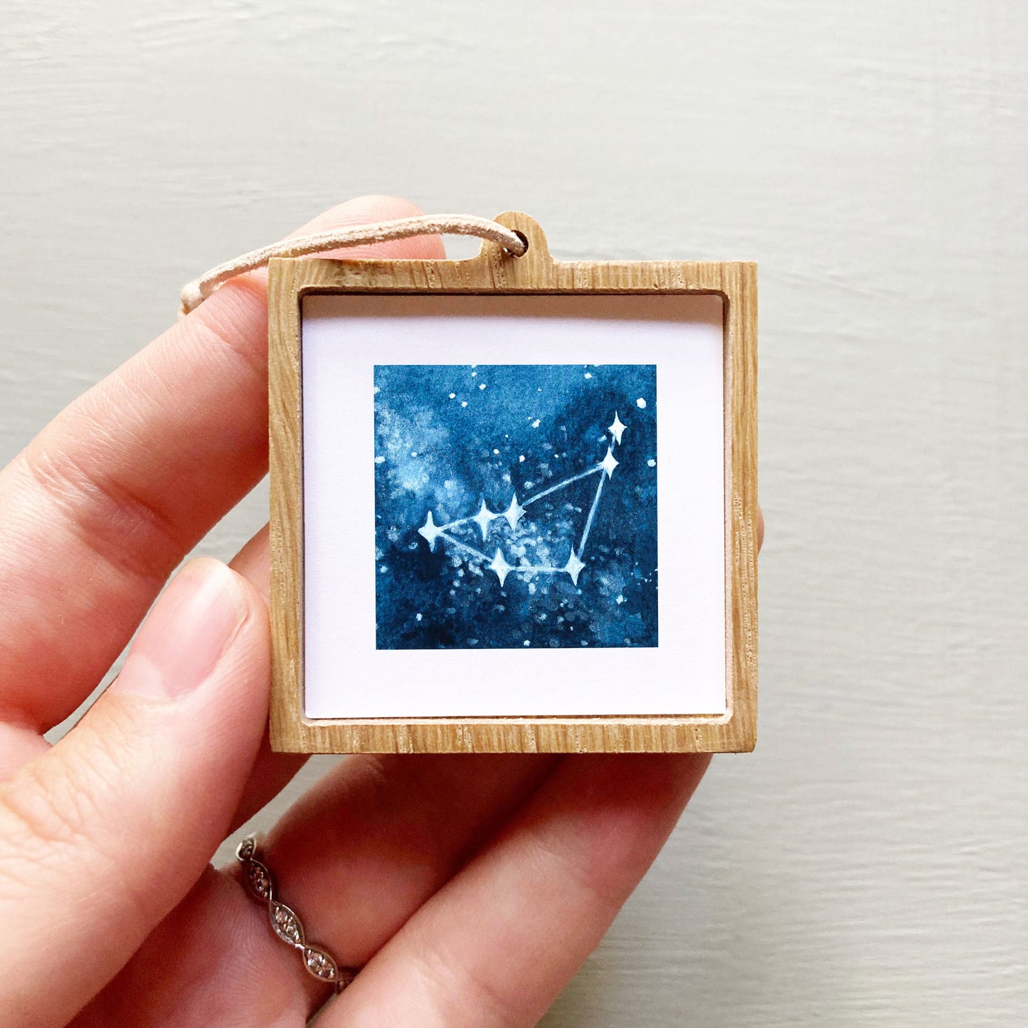 Mini 1" Capricorn Zodiac Constellation Watercolor Print