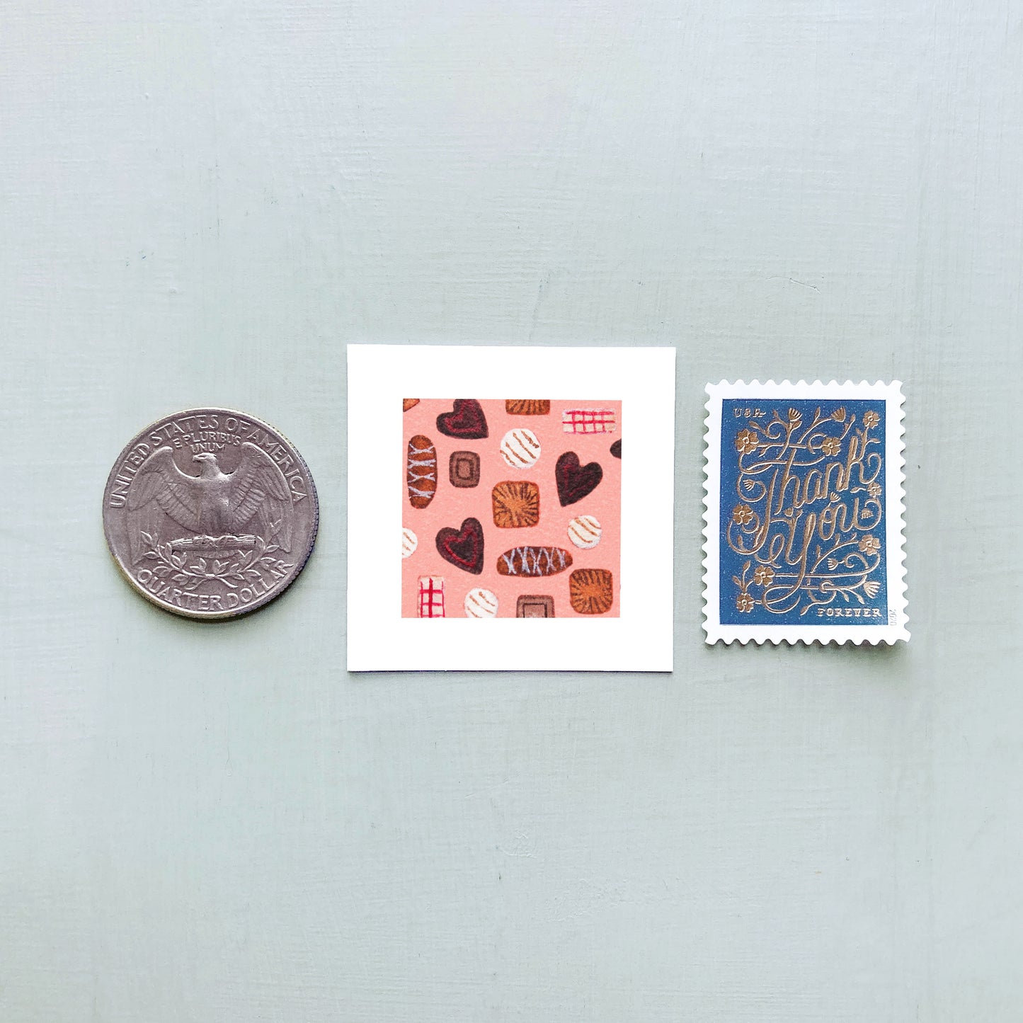 ORIGINAL Mini 1" Chocolates Watercolor Painting
