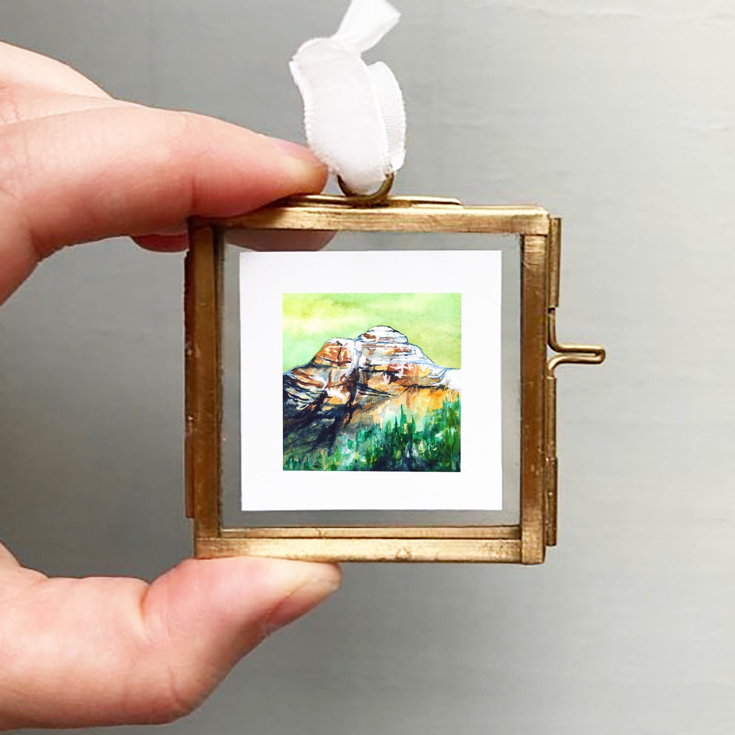 Mini 1" Mount Cleveland Glacier, Montana Watercolor Print