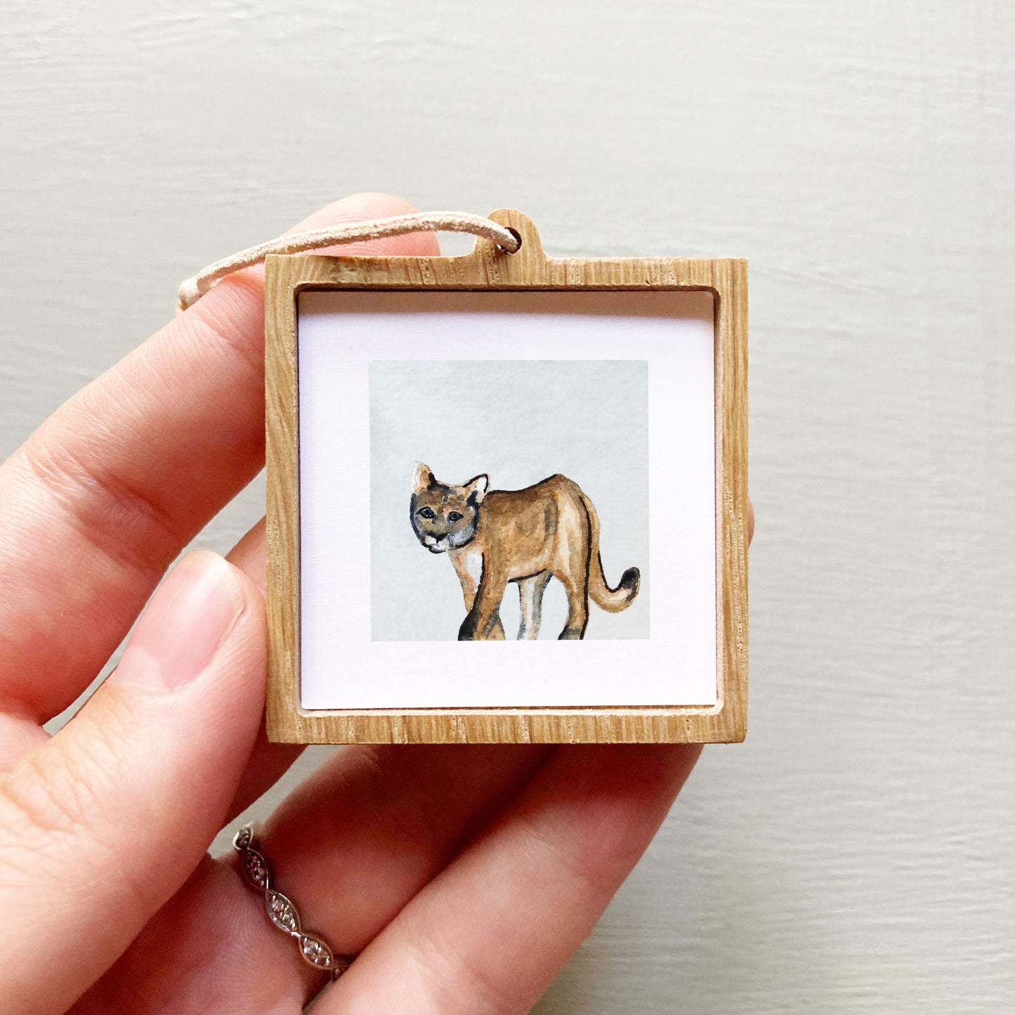 Mini 1" Cougar Watercolor Print