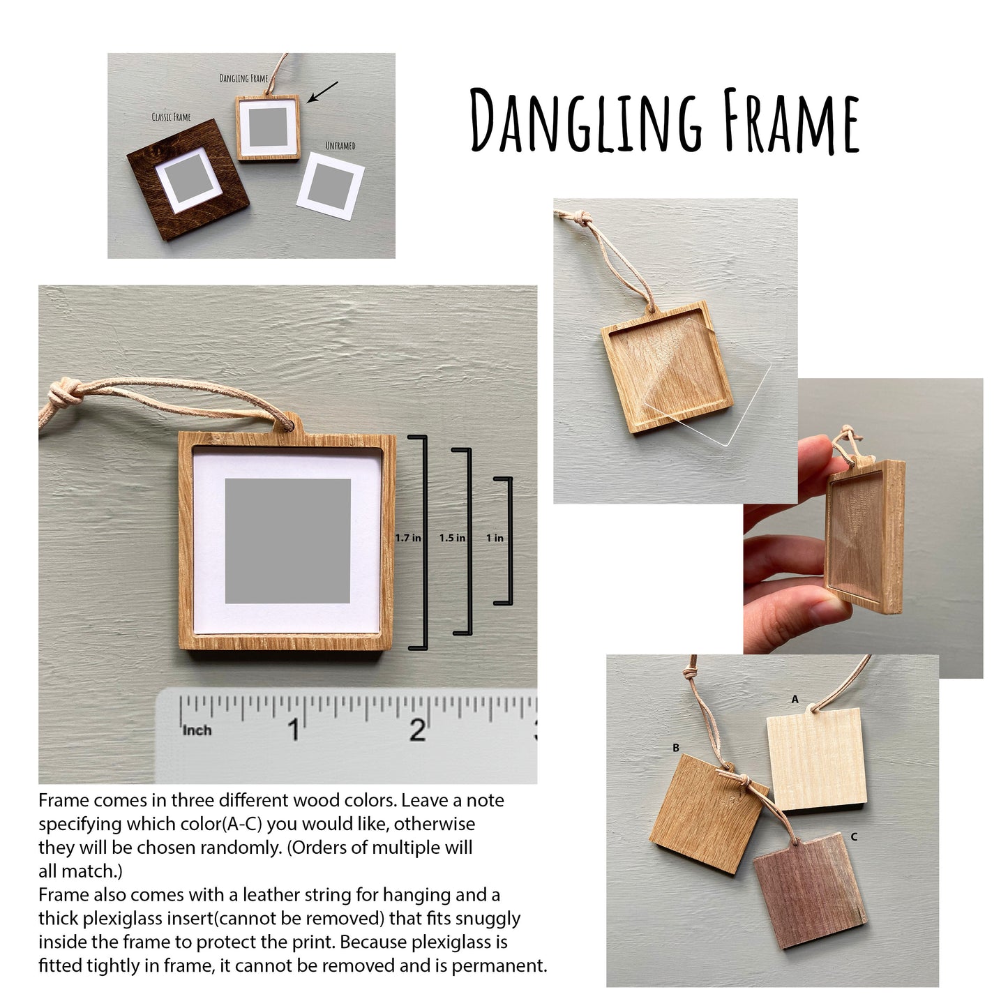Imperfect Dangling Wood Frames(add-on only)