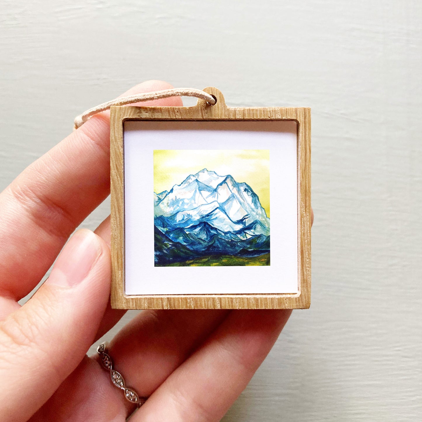 Mini 1" Denali Mount McKinley, Alaska Watercolor Print