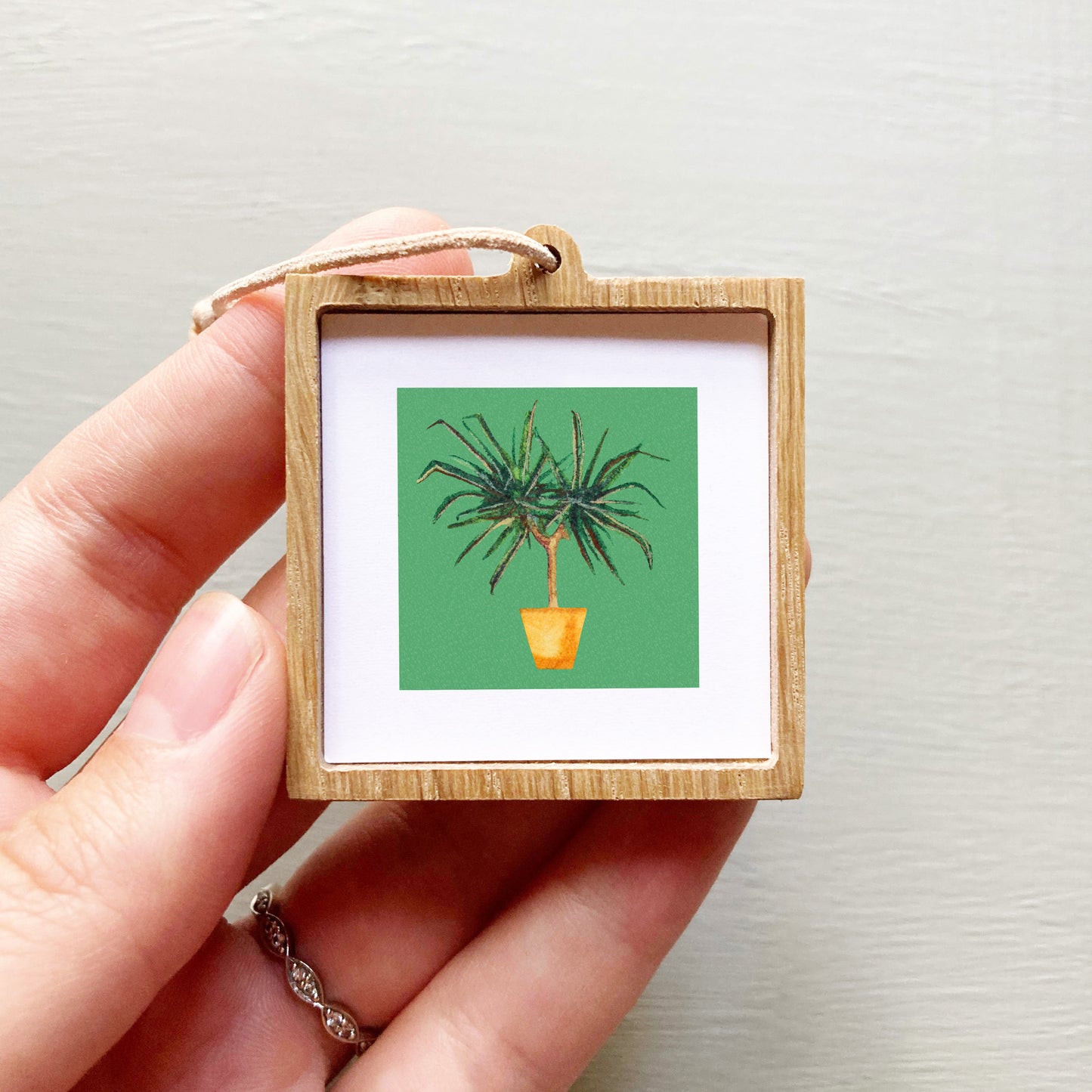 ORIGINAL Mini 1" Dracaena Houseplant Watercolor Painting