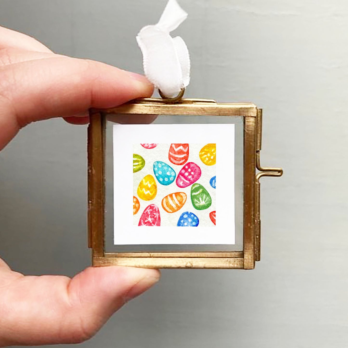 Mini 1" Dyed Easter Eggs Watercolor Print