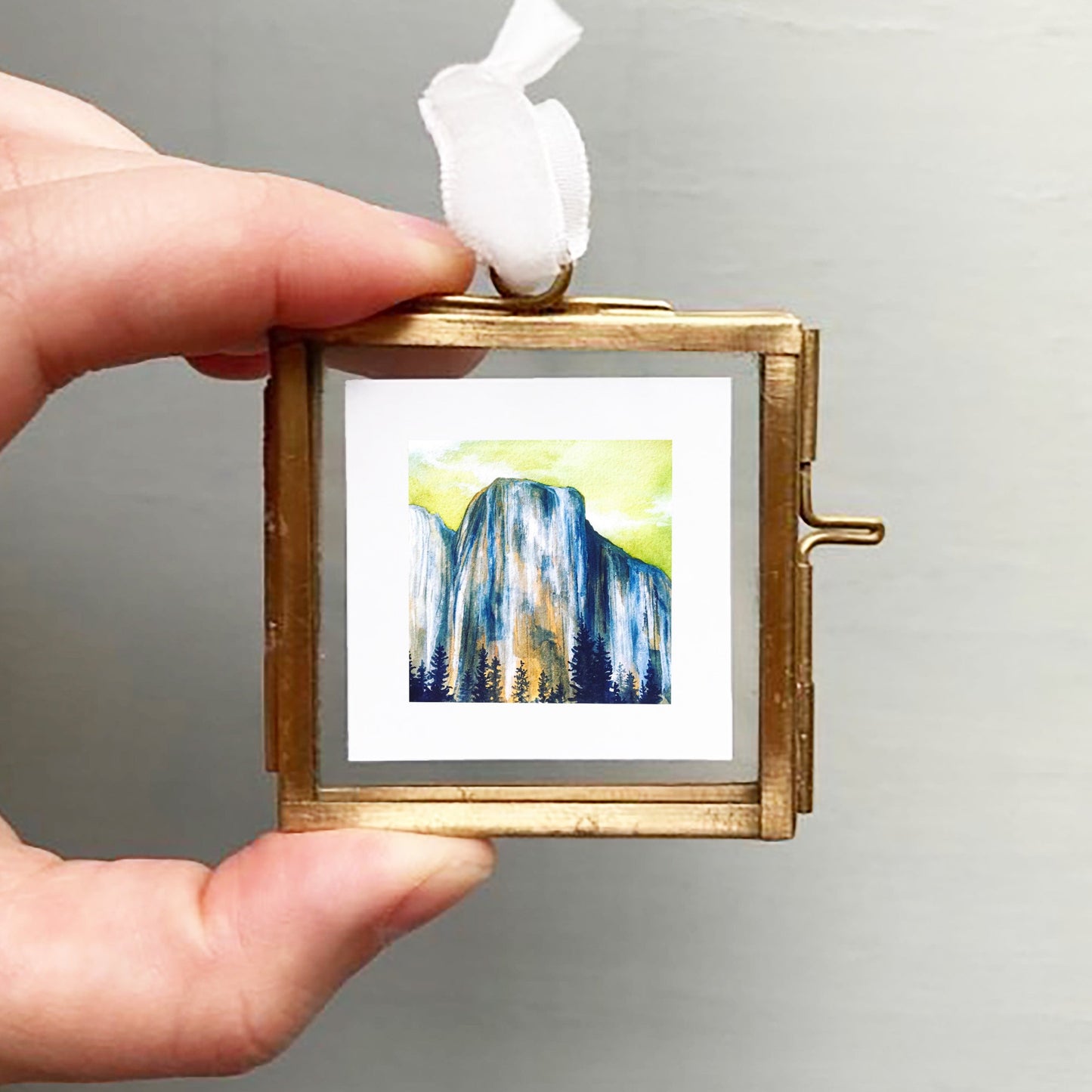 Mini 1" El Capitan Yosemite, California Watercolor Print