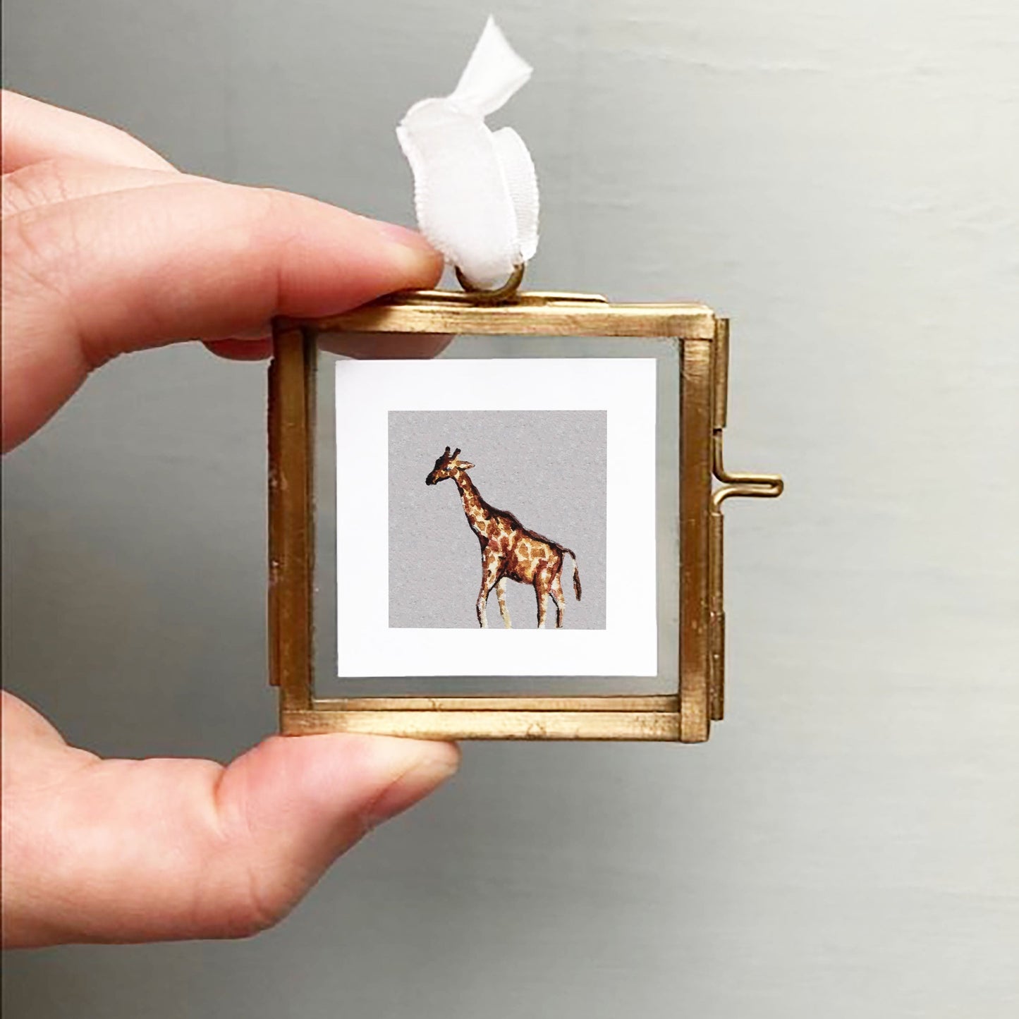 Mini 1" Giraffe Watercolor Print