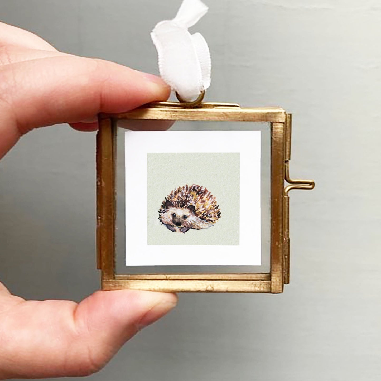 Mini 1" Hedgehog Watercolor Print