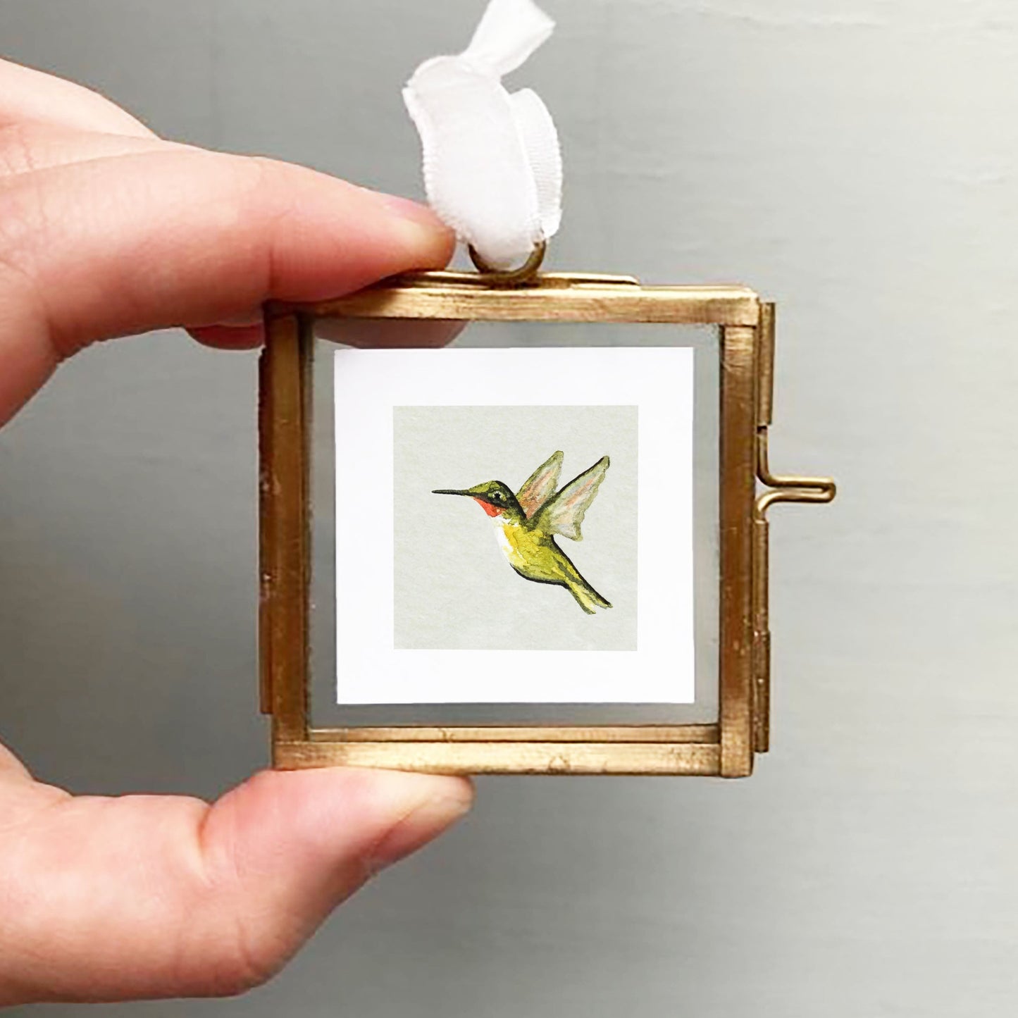 Mini 1" Hummingbird Watercolor Print