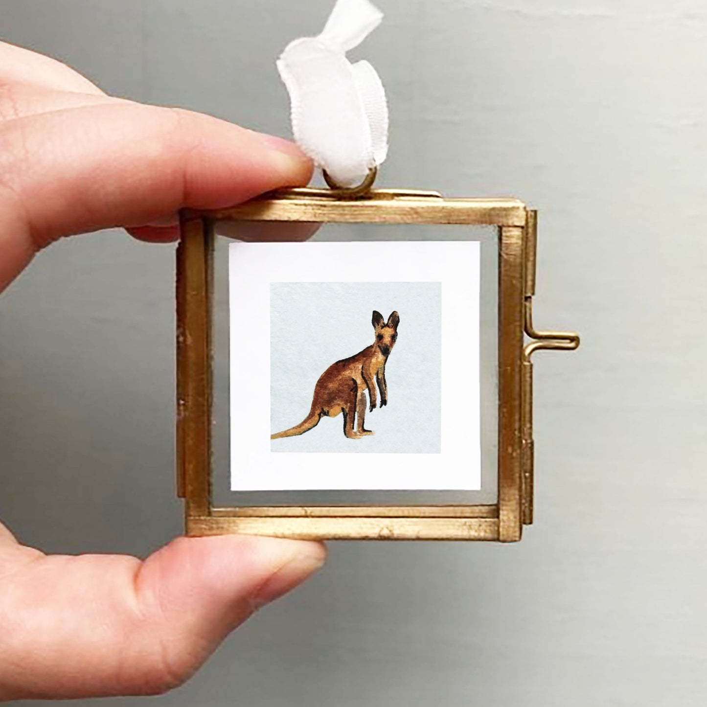 Mini 1" Kangaroo Watercolor Print