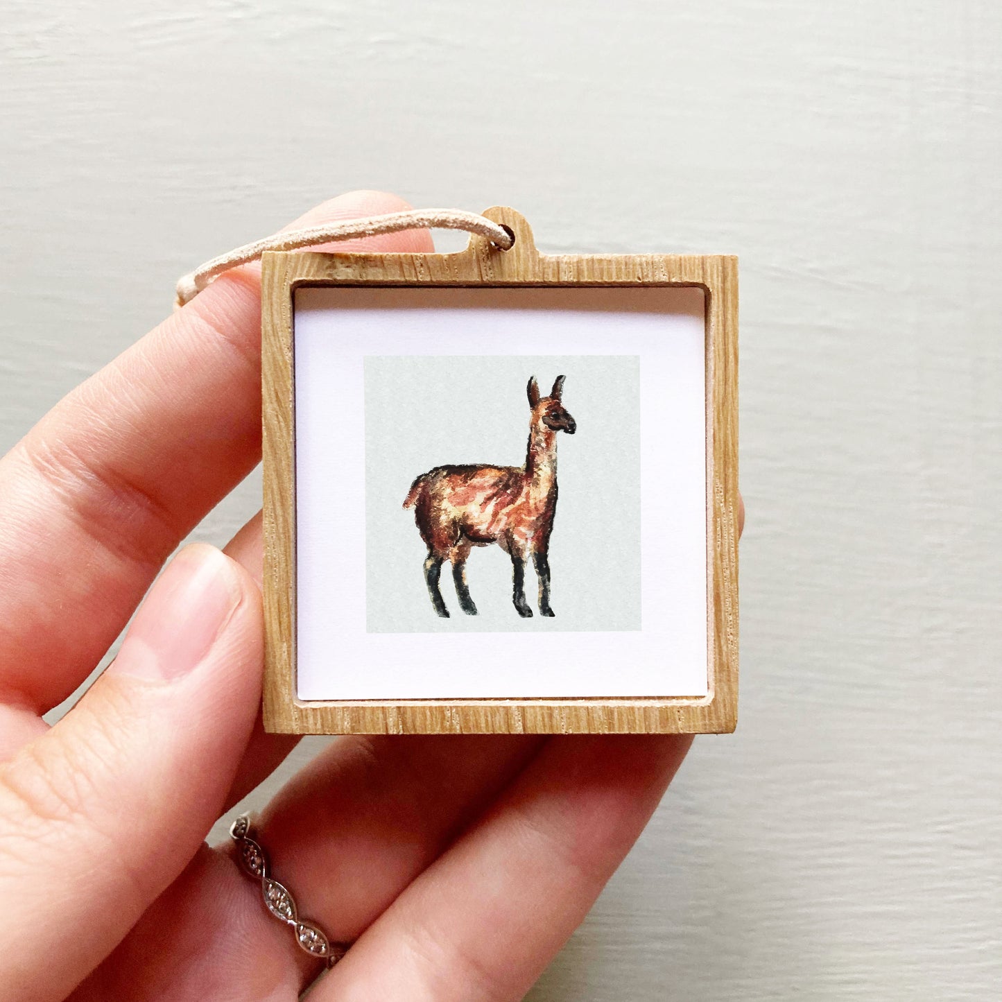 Mini 1" Llama Watercolor Print
