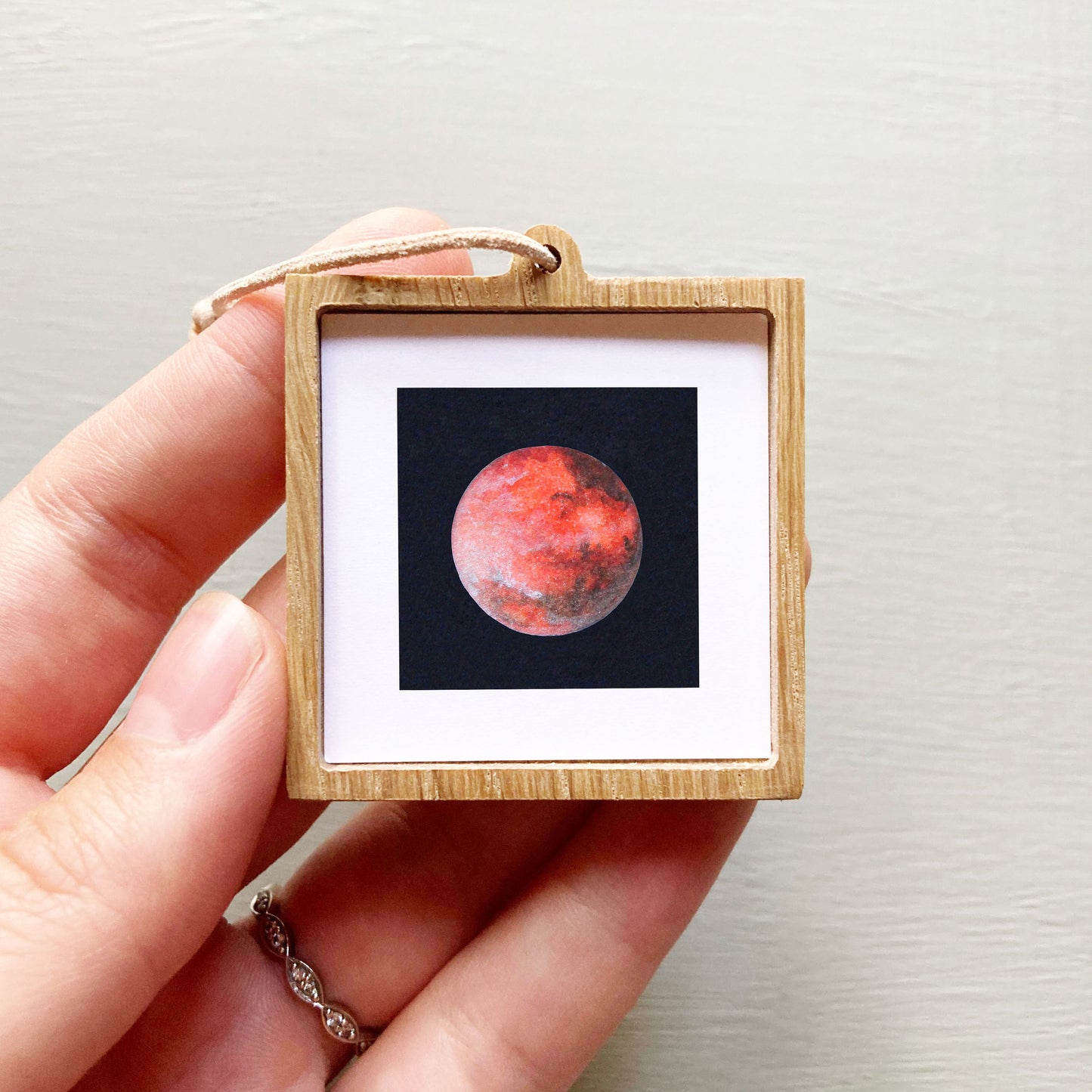 Mini 1" Planet Mars Watercolor Print