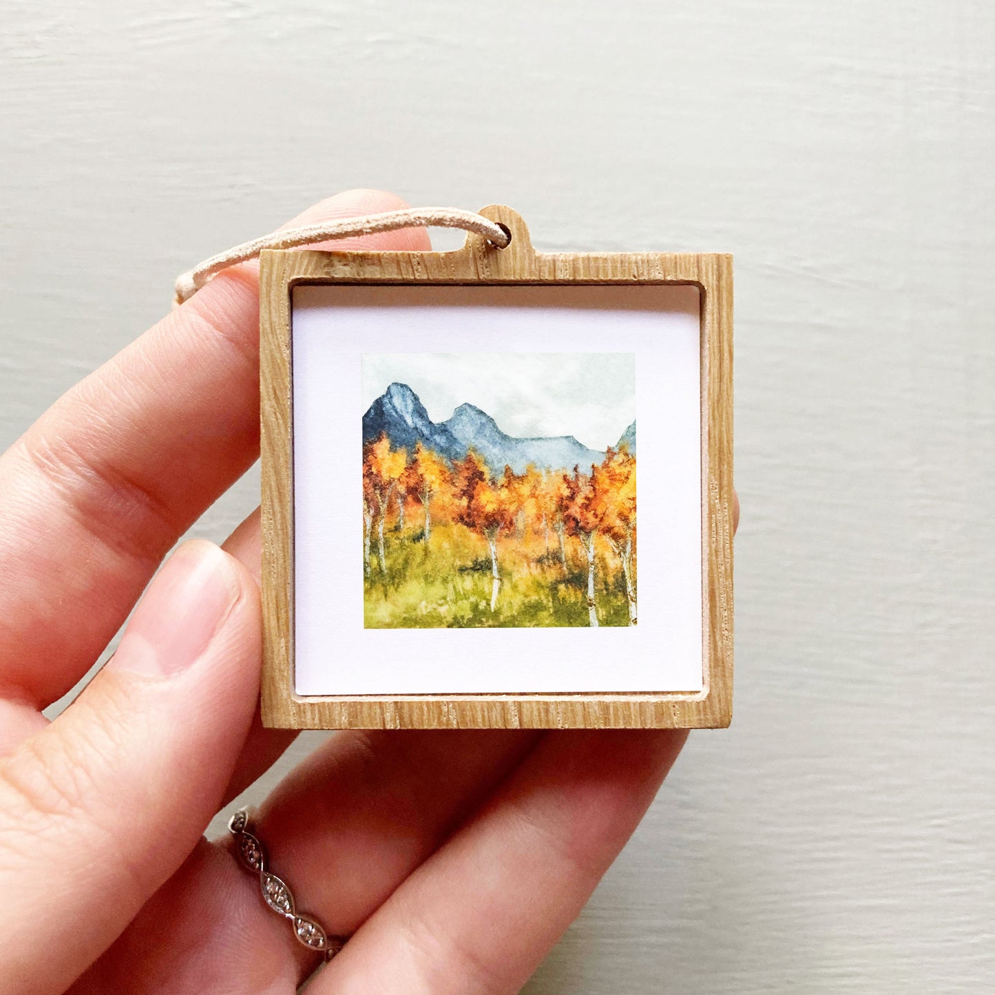Mini 1" Autumn Mountain Watercolor Print